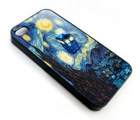 Cool Van gogh Tardis doctor who Starry night apple iphone 4 4s case cover