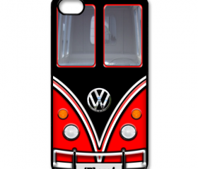 red black VW VOLKSWAGEN Camper kombi mini Van mini bus with Chrome Logo apple iphone 4 4s case cover