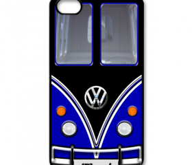 Black Blue VW VOLKSWAGEN Camper kombi mini Van mini bus with Chrome Logo apple iphone 4 4s case cover