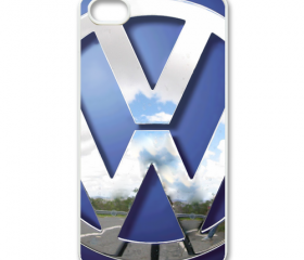 Blue VW VOLKSWAGEN Camper kombi mini Van mini bus Chrome Logo apple iphone 4 4s case cover