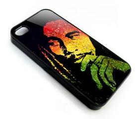 Raggae legend Bob Marley rasta color palette art painting apple iphone 4 4s case cover