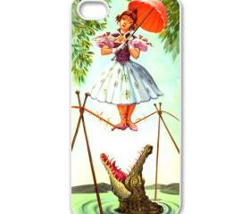 The Haunted Mansion girl with crocodile apple iphone 5 case cover