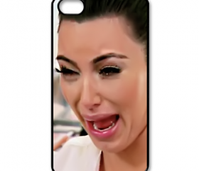 Funny Cute Sad Kim Kardashian Ugly crying face apple iphone 5 case cover