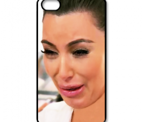 Funny Cute Sad Kim Kardashian Ugly crying face season 2 apple iphone 5 case cover