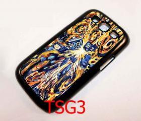 Cool Retro Van Gogh Starry night Tardis Doctor Who Exploded samsung galaxy s3 i9300 case cover