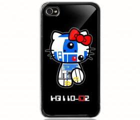 cute Hello kitty R2D2 Robot droid Star Wars apple iphone 4 4s case cover