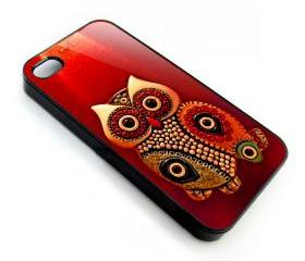 Cute red Owl apple iphone 4 4s case