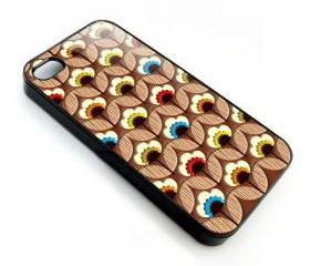 chocolate flower Multi stem leaf pattern apple iphone 4 4s case