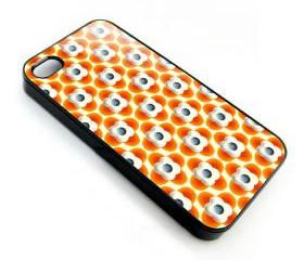 orange flower Multi stem leaf pattern apple iphone 4 4s case